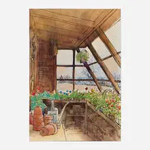 Untitled (Study for February 1977 New Yorker cover) by Arthur Getz, c. 1977, watercolor on paper, sold Oct 2025