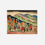 Morgan Russell, Small Mountain Landscape, c.1920, watercolor on paper