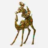 Nano Lopez, Phillipe III, 2008, bronze with hand-applied patina; giclée print on canvas