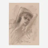 John Wesley Carroll, Reclining Figure, 1934, pencil on paper