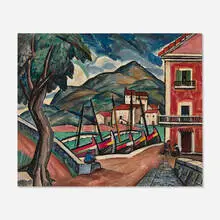 Oliver Newberry Chaffee, Collioure P.O. France, 1923, oil on board