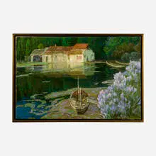 Tingbo Guang, The Green Pond, 1992, oil on canvas