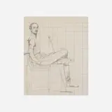Bernard Boutet de Monvel, Study for the portrait of Count Pierre de Quinsonas, c. 1913, pencil and ink on paper