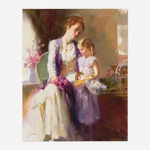 Pino Daeni, Special Love, oil on canvas