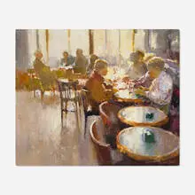 Dan McCaw, La palette - Paris café, oil on board