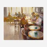 Dan McCaw, La palette - Paris café, oil on board