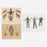 Osoochiak Pudlat, Three works, lithograph in colors