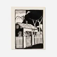 Blanche Lazzell, Cape Cod Cottage, 1932, woodcut