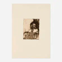 Emil Nolde, Ältere Frau, 1906, drypoint and etching