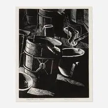 Stevan Dohanos, Blast Furnace Floor, 1933, wood engraving