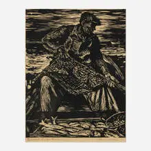 Robert von Neumann, Untitled, c. 1940s, linocut