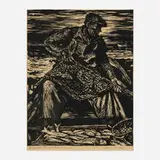 Robert von Neumann, Untitled, c. 1940s, linocut