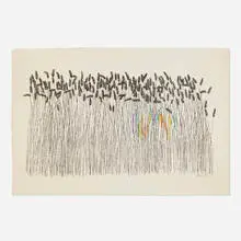Ben Shahn, Wheat Field, 1958, screenprint with watercolor on A. Millbourn