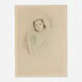 Mary Cassatt, Margot Wearing a Bonnet No.1, c. 1902, drypoint in colors