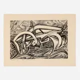 Ross Eugene Braught, Road Grader, 1931, lithograph