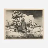 Sunday Morning by Thomas Hart Benton, 1939, lithograph, sold Jul 2025