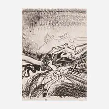 Untitled by Richard Hunt, 1978, lithograph, sold Jul 2025