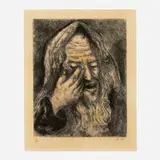Marc Chagall, Souffrance de Jérémie (from La Bible portfolio), 1958, etching with hand-coloring