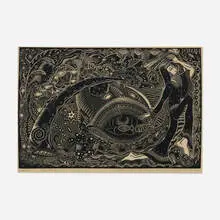 Alfonso A. Ossorio, Jonah, 1935, wood engraving