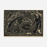 Alfonso A. Ossorio, Jonah, 1935, wood engraving