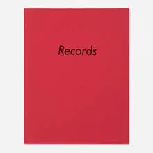 Records by Ed Ruscha, 1971, black-and-white offset printing on 100 lb. Lithofect paper, sold Apr 2026