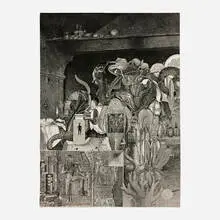 Bruce Conner, Image III (from The Dennis Hopper One Man Show, Volume II), 1972, photoetching