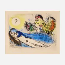 Bonjour sur Paris by Marc Chagall, lithograph in colors on Arches, sold Apr 2026