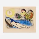 Marc Chagall, Bonjour sur Paris, lithograph in colors on Arches