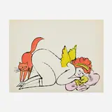 Andy Warhol, Untitled (Plate III from In The Bottom of My Garden), c. 1956, offset lithograph with hand-coloring