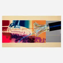 James Rosenquist, Horse Blinders (East), 1972, screenprint in colors with silver foil
