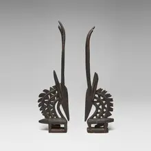 Bamana, Chi Wara (antelope headdresses), pair, carved wood