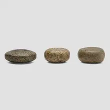 Native American, Collection of three discoidals (Chunkey stones), granite