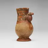Guanacaste, Polychrome urn with parrot, slip-decorated earthenware