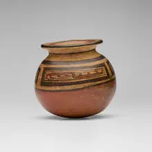 Coclé, Polychrome pottery vessel, slip-decorated earthenware