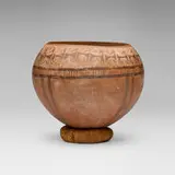 Ancient Near Eastern & Indus Valley, Vessel with frieze of stylized animals, slip-decorated earthenware