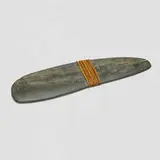 Irian Jaya, Je stone, slate, braided bark fiber, wax