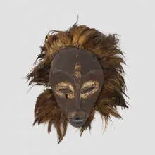 Lega, Mask, wood, chicken feathers