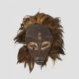 Lega, Mask, wood, chicken feathers