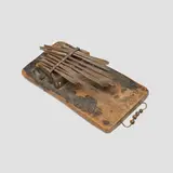 Tswana, Sanza (thumb piano), wood, iron