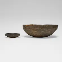 Papuan, Boiken plates, set of two, carved wood
