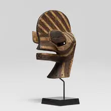 Songye, Kifwebe mask, carved wood, pigment