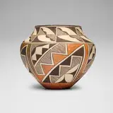 Acoma Pueblo, Polychrome olla, slip-decorated earthenware