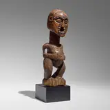 Songye, Nkisi power figure, c. 1900, carved wood, brass