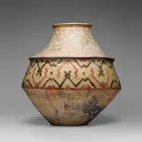 Shipibo-Conibo, Chomo (beer vessel), slip-decorated earthenware