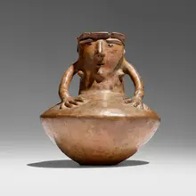 Cara or Panzaleo, Figural vessel, earthenware, pigment