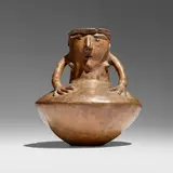 Cara or Panzaleo, Figural vessel, earthenware, pigment