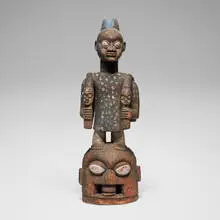 Yoruba, Epa helmet mask, carved wood, pigment