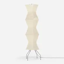 Isamu Noguchi, Akari light sculpture, model UF4-L5, 1984, washi paper, enameled steel