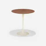 Eero Saarinen, Tulip occasional table, model 163W, walnut, enameled aluminum