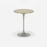 Eero Saarinen, Prototype Tulip occasional table, powder-coated aluminum, electro-plated metal